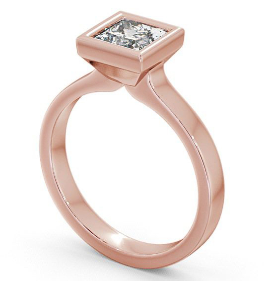 Princess Diamond Engagement Ring 9K Rose Gold Solitaire - Dainton ENPR18_RG_THUMB1