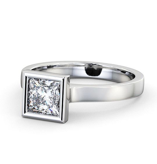  Princess Diamond Engagement Ring 18K White Gold Solitaire - Dainton ENPR18_WG_THUMB2 