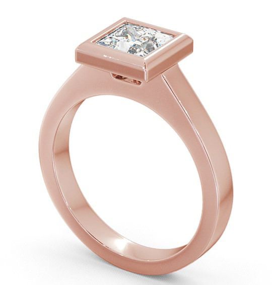 Princess Diamond Engagement Ring 9K Rose Gold Solitaire - Shoreley ENPR19_RG_THUMB1