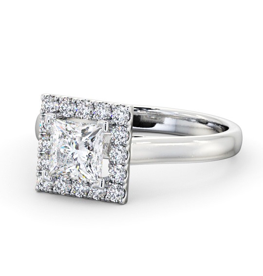  Halo Princess Diamond Engagement Ring 18K White Gold - Vale ENPR21_WG_THUMB2 