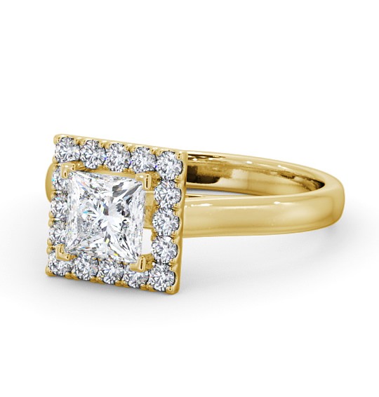  Halo Princess Diamond Engagement Ring 18K Yellow Gold - Vale ENPR21_YG_THUMB2 