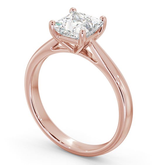 Princess Diamond Engagement Ring 9K Rose Gold Solitaire - Gorgie ENPR2_RG_THUMB1