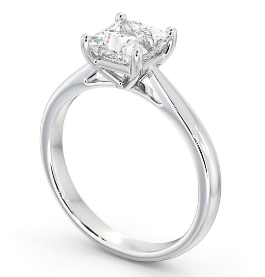  Princess Diamond Engagement Ring 18K White Gold Solitaire - Gorgie ENPR2_WG_THUMB1 