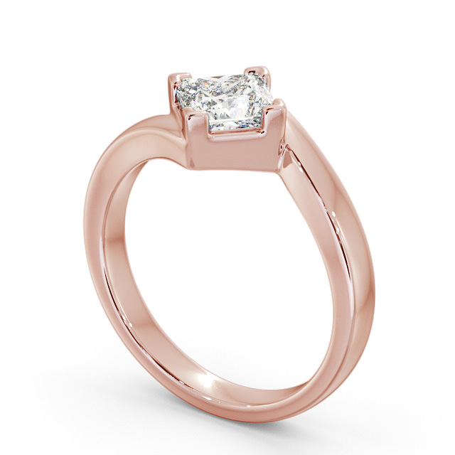 Princess Diamond Engagement Ring 9K Rose Gold Solitaire - Landore ENPR33_RG_SIDE