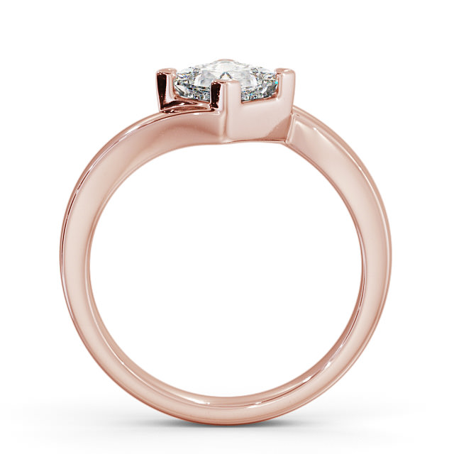 Princess Diamond Engagement Ring 9K Rose Gold Solitaire - Landore ENPR33_RG_UP