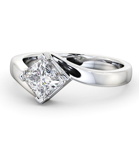  Princess Diamond Engagement Ring 18K White Gold Solitaire - Landore ENPR33_WG_THUMB2 