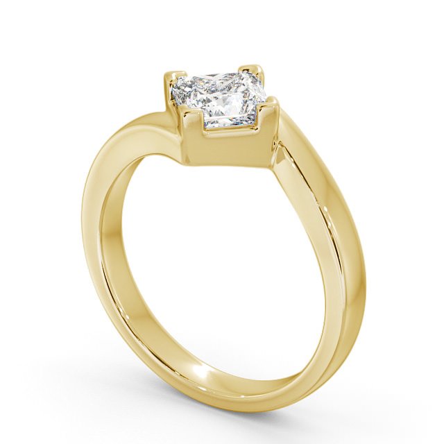 Princess Diamond Engagement Ring 18K Yellow Gold Solitaire - Landore ENPR33_YG_SIDE