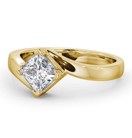  Princess Diamond Engagement Ring 18K Yellow Gold Solitaire - Landore ENPR33_YG_THUMB2 