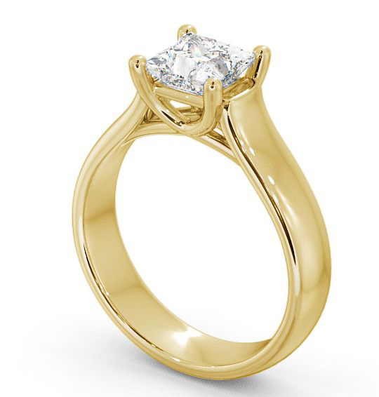  Princess Diamond Engagement Ring 18K Yellow Gold Solitaire - Lamas ENPR3_YG_THUMB1 