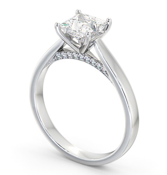  Princess Diamond Engagement Ring 18K White Gold Solitaire - Portland ENPR41_WG_THUMB1 