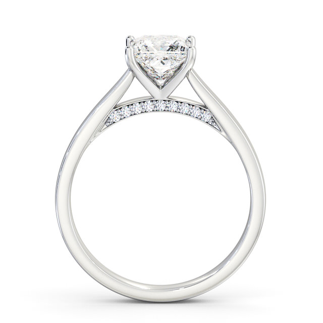 Princess Diamond Engagement Ring 18K White Gold Solitaire - Portland ENPR41_WG_UP