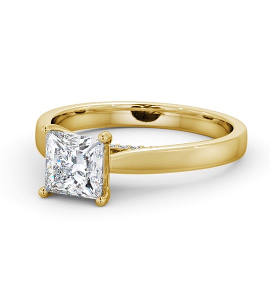  Princess Diamond Engagement Ring 18K Yellow Gold Solitaire - Portland ENPR41_YG_THUMB2 