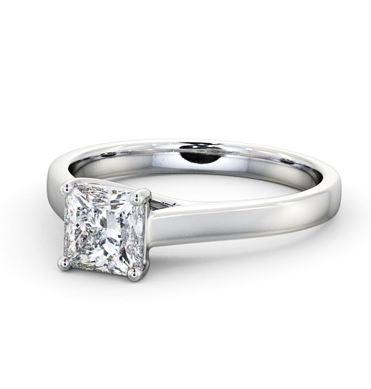  Princess Diamond Engagement Ring Platinum Solitaire - Valleta ENPR42_WG_THUMB2 