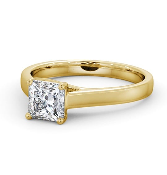  Princess Diamond Engagement Ring 18K Yellow Gold Solitaire - Valleta ENPR42_YG_THUMB2 