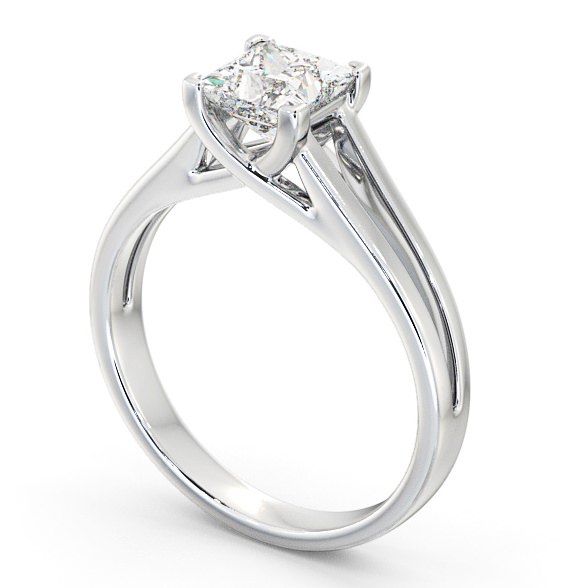 Princess Diamond Engagement Ring 18K White Gold Solitaire - Gemini ENPR43_WG_THUMB1
