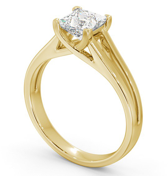 Princess Diamond Engagement Ring 18K Yellow Gold Solitaire - Gemini ENPR43_YG_THUMB1