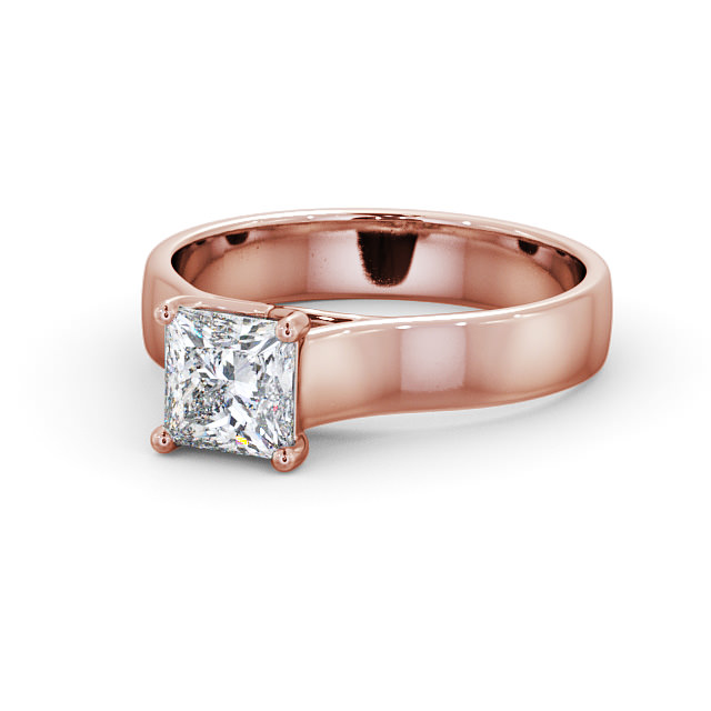 Princess Diamond Engagement Ring 18K Rose Gold Solitaire - Ramona ENPR46_RG_FLAT