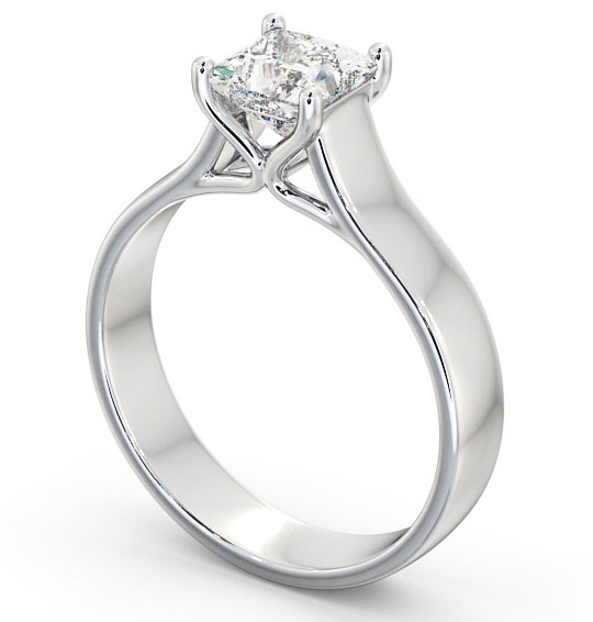 Princess Diamond Engagement Ring Platinum Solitaire - Ramona ENPR46_WG_THUMB1