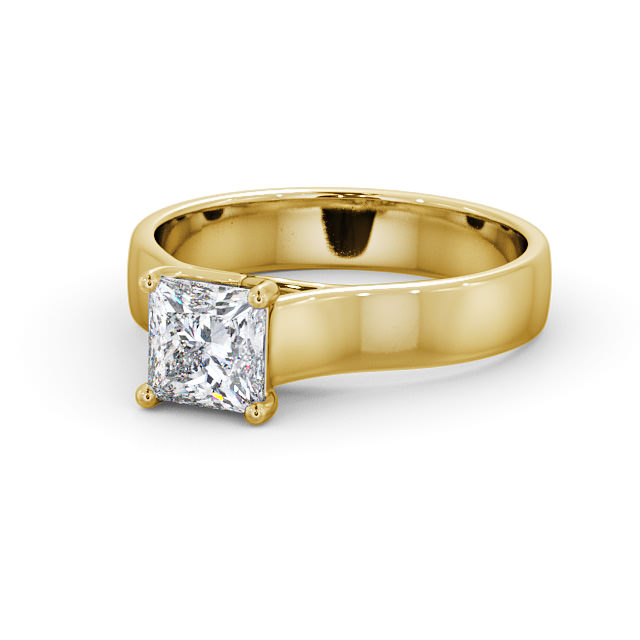 Princess Diamond Engagement Ring 18K Yellow Gold Solitaire - Ramona ENPR46_YG_FLAT