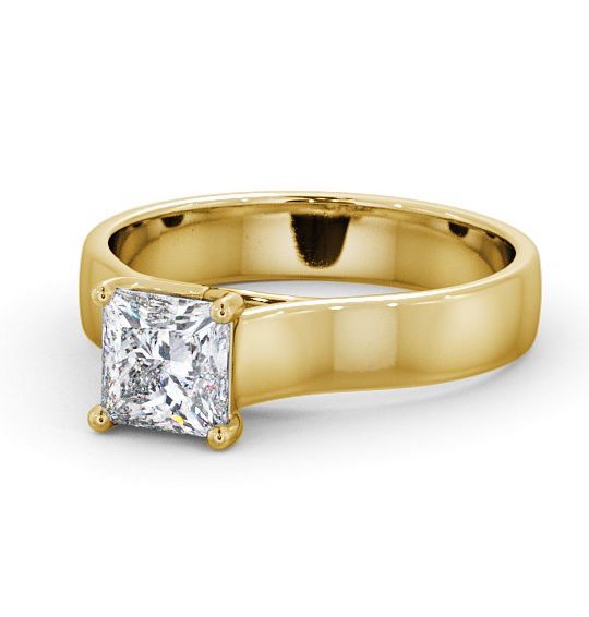  Princess Diamond Engagement Ring 18K Yellow Gold Solitaire - Ramona ENPR46_YG_THUMB2 