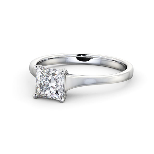 Princess Diamond Engagement Ring 9K White Gold Solitaire - Verity ENPR47_WG_FLAT