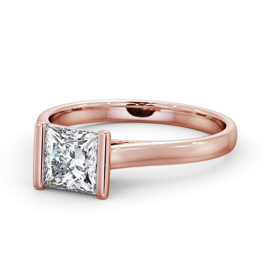  Princess Diamond Engagement Ring 9K Rose Gold Solitaire - Pennan ENPR48_RG_THUMB2 