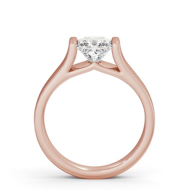 Princess Diamond Engagement Ring 18K Rose Gold Solitaire - Maligar ENPR4_RG_UP
