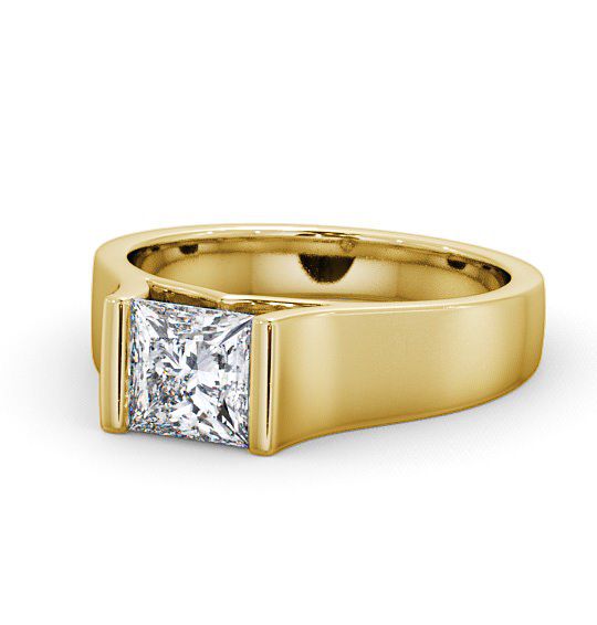  Princess Diamond Engagement Ring 9K Yellow Gold Solitaire - Maligar ENPR4_YG_THUMB2 