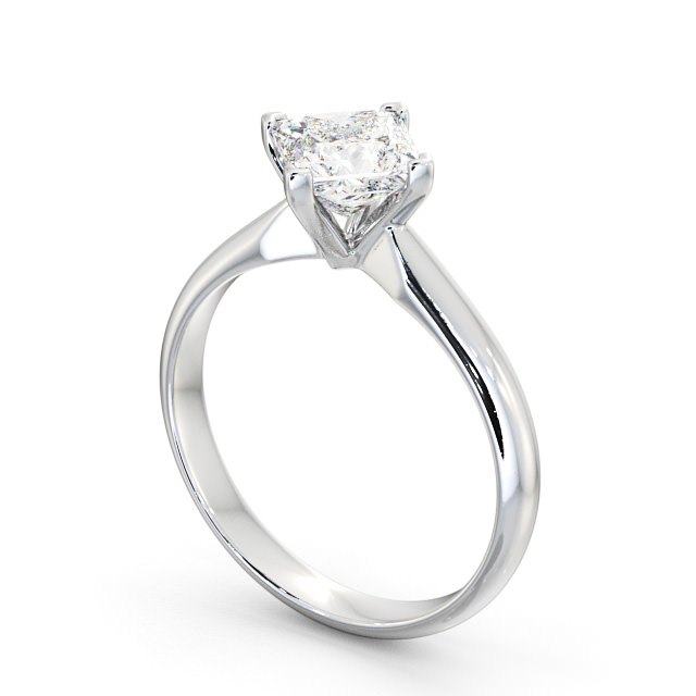 Princess Diamond Engagement Ring Palladium Solitaire - Durham ENPR50_WG_SIDE