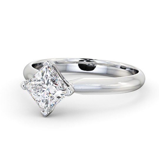  Princess Diamond Engagement Ring Platinum Solitaire - Durham ENPR50_WG_THUMB2 