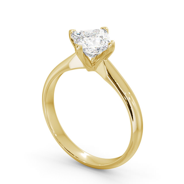 Princess Diamond Engagement Ring 18K Yellow Gold Solitaire - Durham ENPR50_YG_SIDE