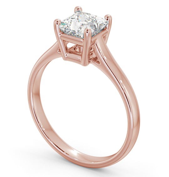 Princess Diamond Engagement Ring 9K Rose Gold Solitaire - Ava ENPR51_RG_THUMB1