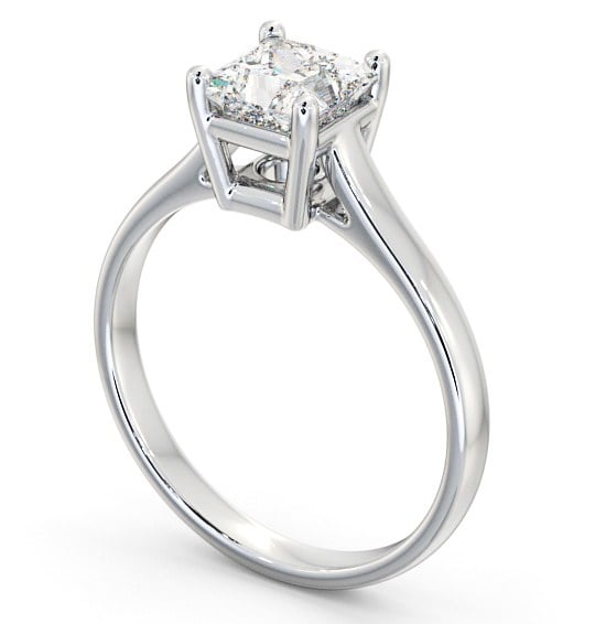  Princess Diamond Engagement Ring 18K White Gold Solitaire - Ava ENPR51_WG_THUMB1 