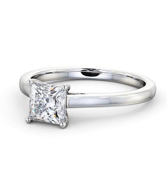  Princess Diamond Engagement Ring 18K White Gold Solitaire - Camelia ENPR52_WG_THUMB2 