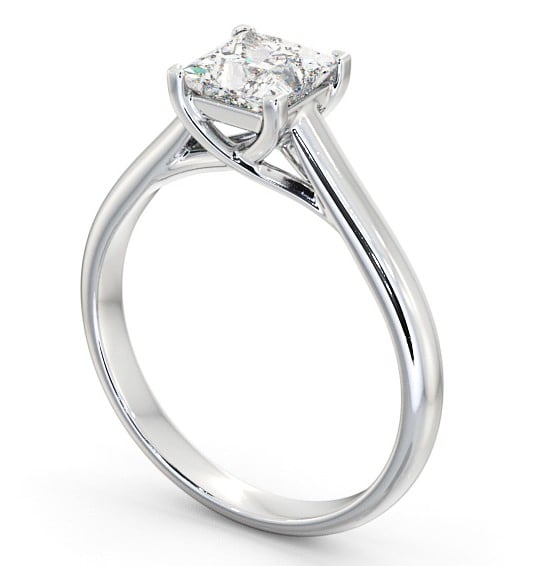 Princess Diamond Engagement Ring Platinum Solitaire - Audlem ENPR54_WG_THUMB1