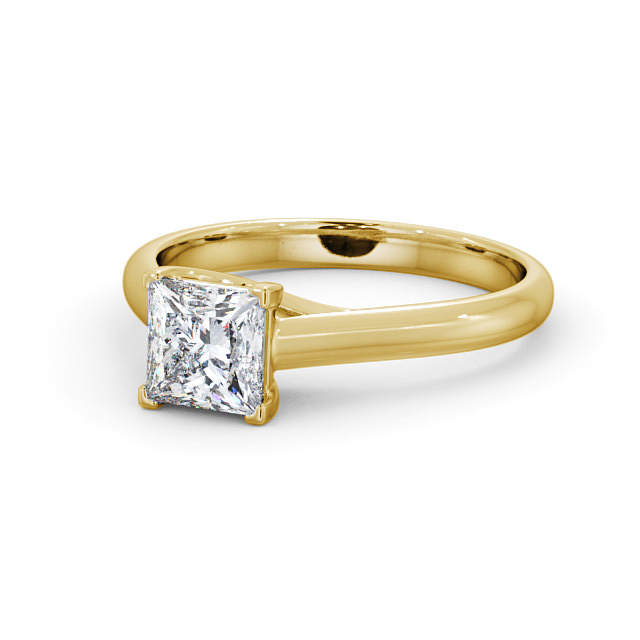 Princess Diamond Engagement Ring 9K Yellow Gold Solitaire - Audlem ENPR54_YG_FLAT