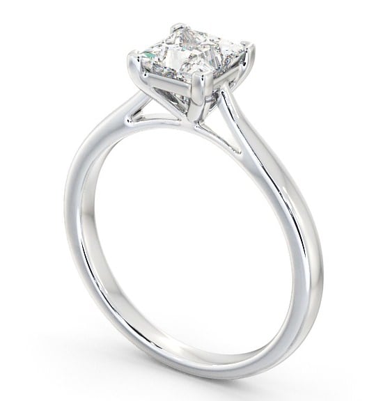  Princess Diamond Engagement Ring 18K White Gold Solitaire - Ousby ENPR55_WG_THUMB1 