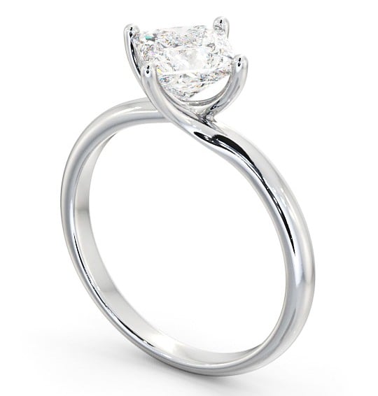  Princess Diamond Engagement Ring 18K White Gold Solitaire - Sadira ENPR56_WG_THUMB1 