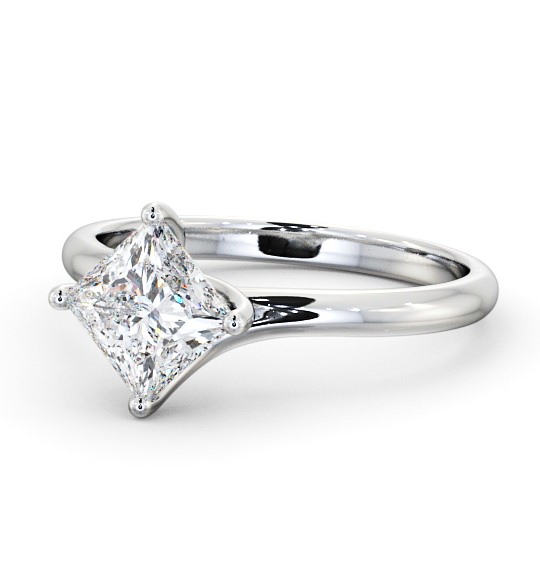  Princess Diamond Engagement Ring 18K White Gold Solitaire - Sadira ENPR56_WG_THUMB2 