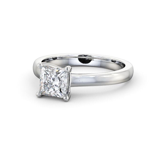 Princess Diamond Engagement Ring Palladium Solitaire - Aisby ENPR5_WG_FLAT