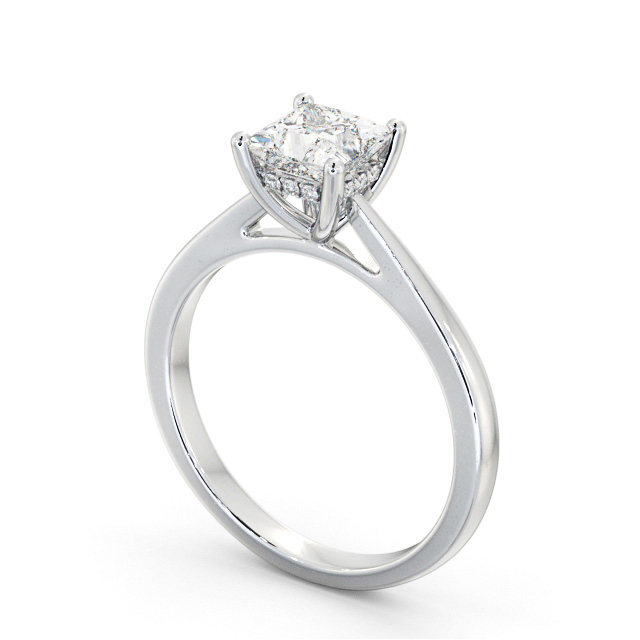 Princess Diamond Engagement Ring Palladium Solitaire - Ivegil ENPR65_WG_SIDE