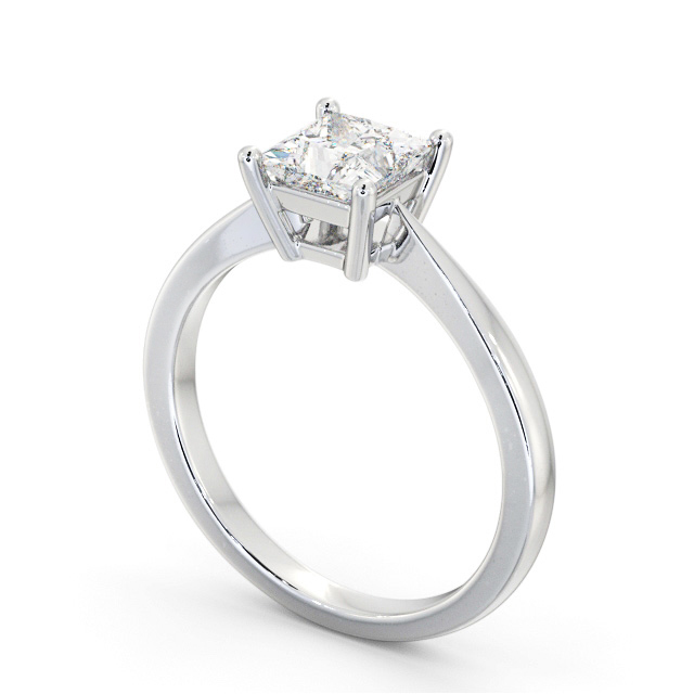 Princess Diamond Engagement Ring Platinum Solitaire - Leziate ENPR66_WG_SIDE