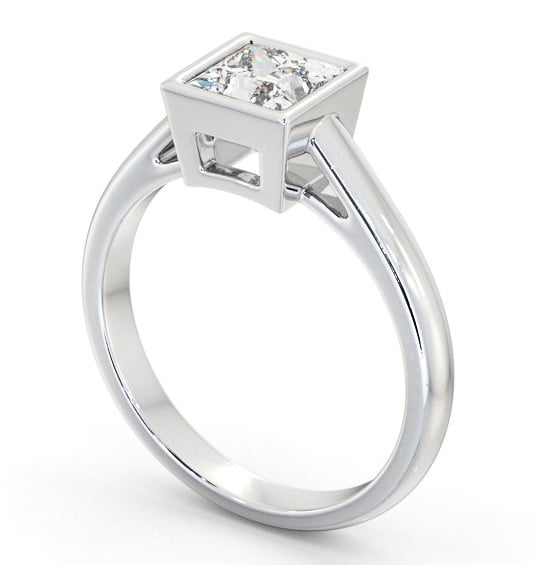 Princess Diamond Engagement Ring Platinum Solitaire - Morgana ENPR67_WG_THUMB1