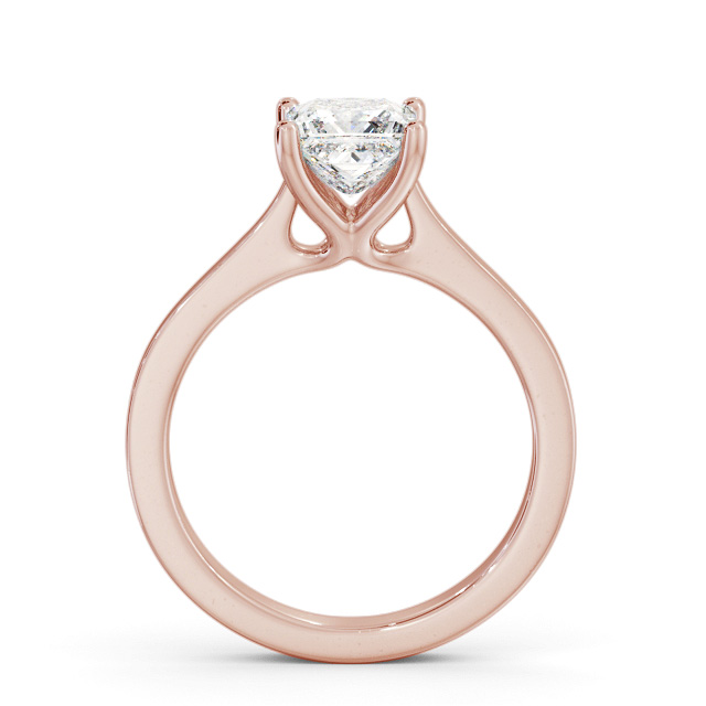 Princess Diamond Engagement Ring 18K Rose Gold Solitaire - Luner ENPR69_RG_UP
