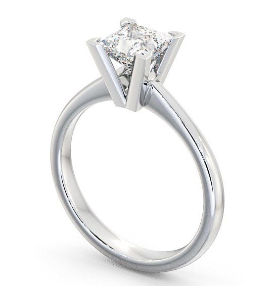  Princess Diamond Engagement Ring 18K White Gold Solitaire - Halsall ENPR6_WG_THUMB1 