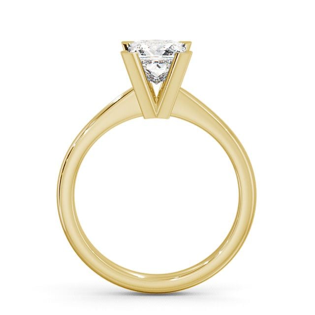 Princess Diamond Engagement Ring 9K Yellow Gold Solitaire - Halsall ENPR6_YG_UP