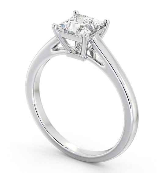  Princess Diamond Engagement Ring 18K White Gold Solitaire - Louise ENPR72_WG_THUMB1 