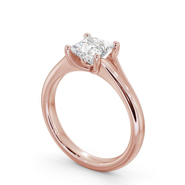Princess Diamond Engagement Ring 9K Rose Gold Solitaire - Belleau ENPR7_RG_SIDE