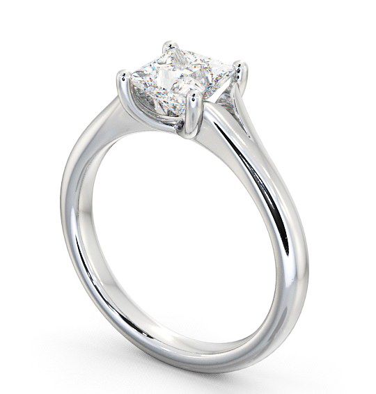  Princess Diamond Engagement Ring 18K White Gold Solitaire - Belleau ENPR7_WG_THUMB1 