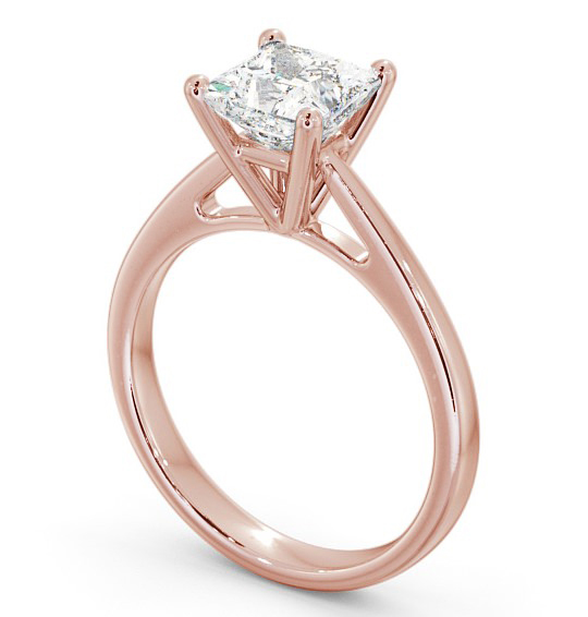 Princess Diamond Engagement Ring 9K Rose Gold Solitaire - Causey ENPR8_RG_THUMB1